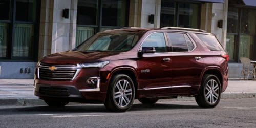 Midsize SUV 3 Rows: 2023 Chevy Traverse Black Cherry High Country Edition Review