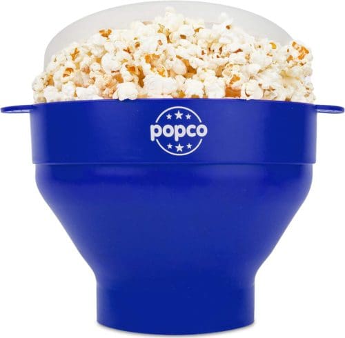 POPCO Silicone Microwave Popcorn Popper with Handles | Popcorn Maker | Collapsible Popcorn Bowl | BPA Free and Dishwasher Safe | Colors Available