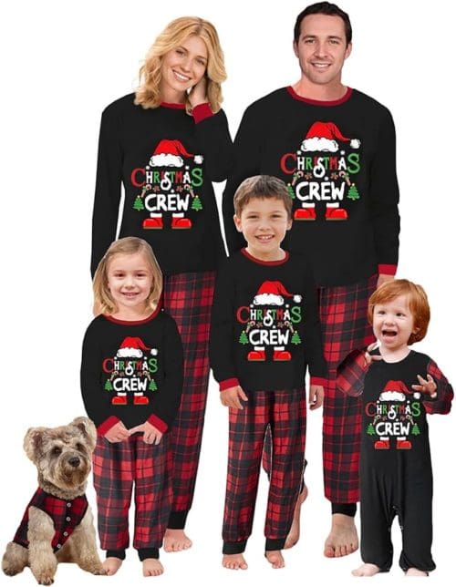 Awoscut Family Christmas Pajamas Matching Pajamas for Family Xmas PJs Sets Holiday Sleepwear