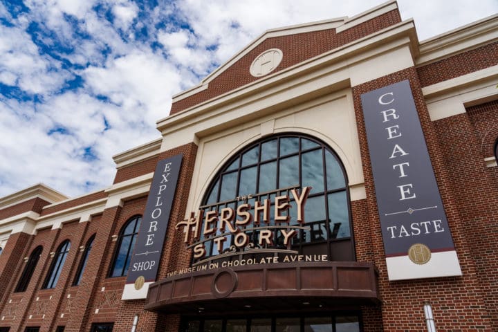 Best Family Vacations in USA The Hershey Story Building Sign