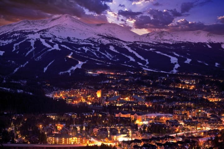 Best Family Vacations in USA Breckenridge Winter Sunset