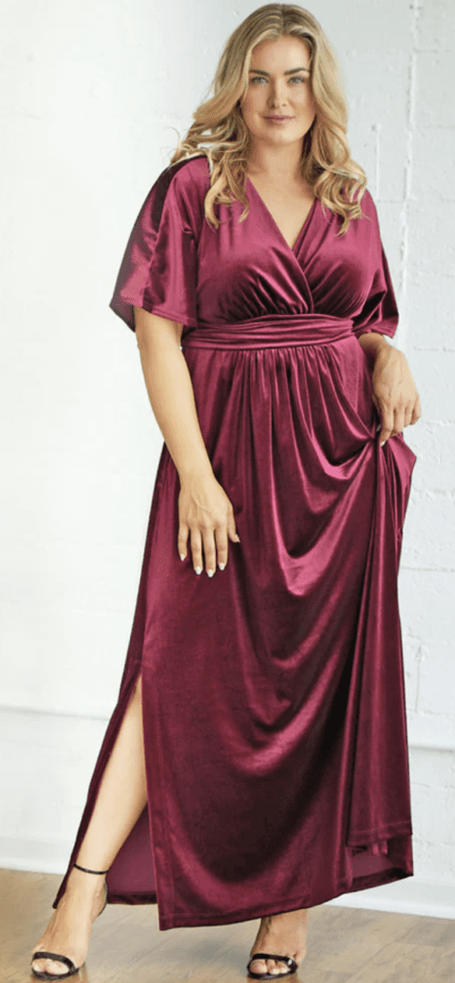 Kiyonna Verona Velvet Evening Gown
