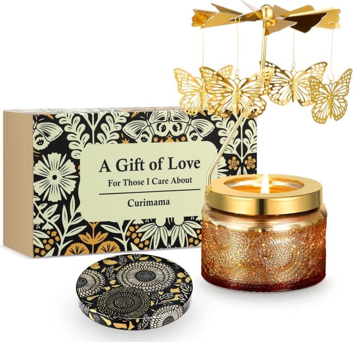 Valentines Gifts for Teens Butterfly Rotatable Scented Candles