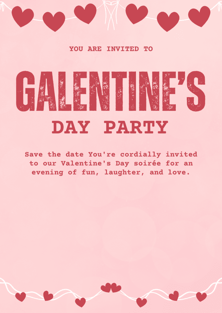 Printable Galentine's Day Invitation