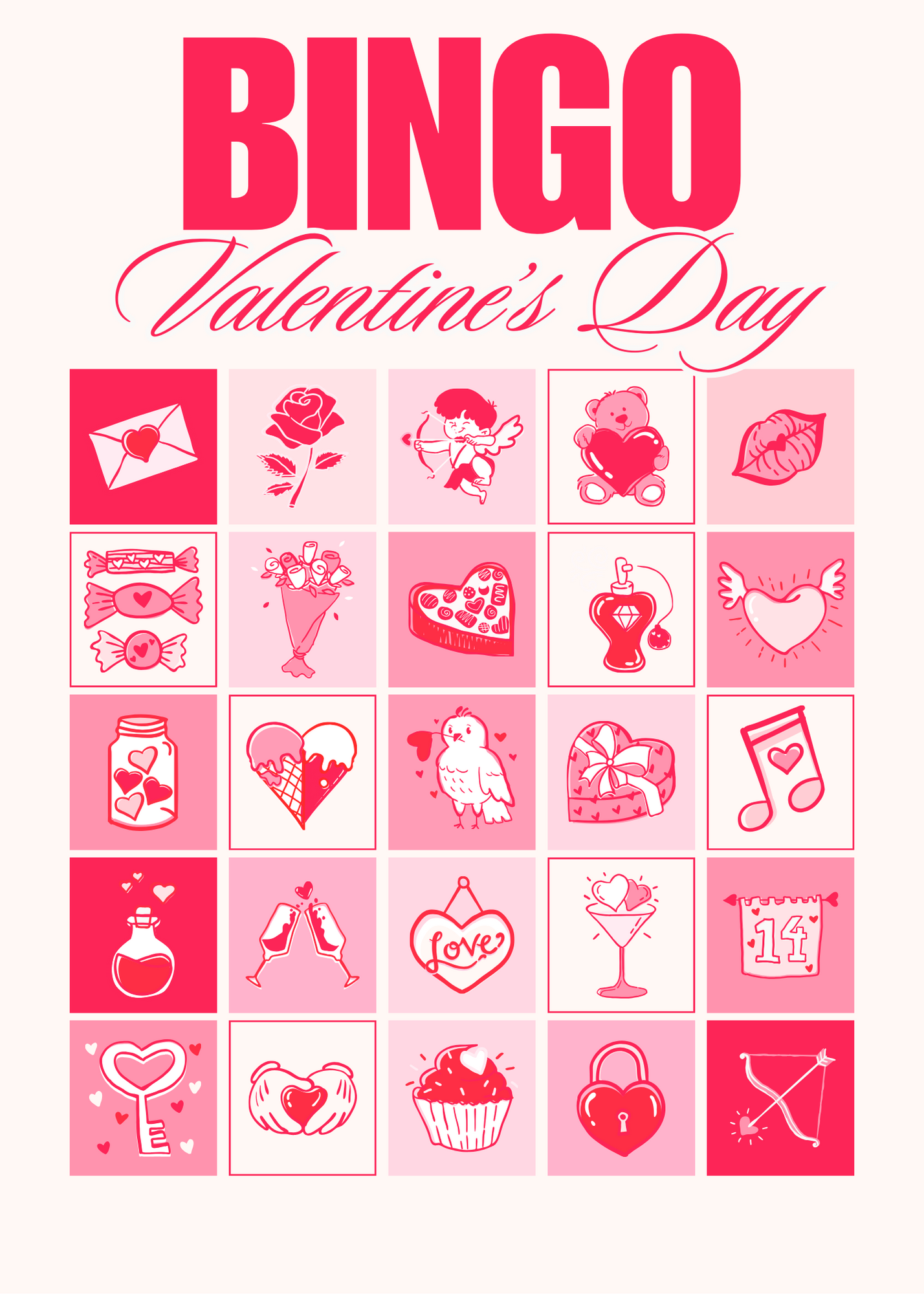 Valentine s Day Bingo Printable