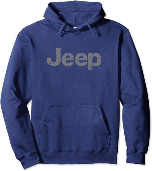 Gifts for Jeep Owners Jeep Iconic Distressed Logo Pullover Hoodie