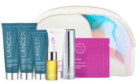 Lancer Skincare Travel Kit Jet Lagged Skin Reboot Gift Set