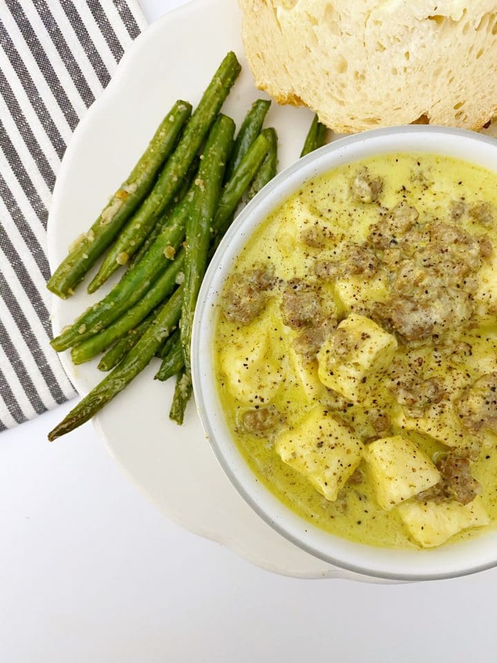 Ricotta Gnudi Recipe with Creamy Sausage Pesto