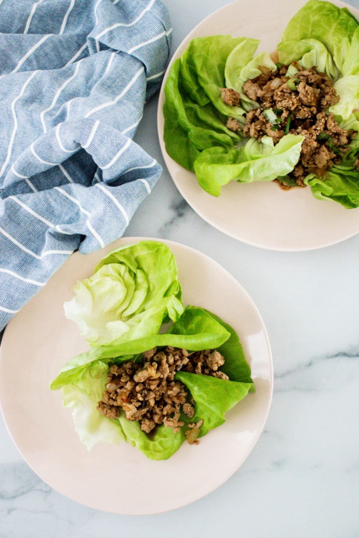 PF Chang's Chicken Lettuce Wraps Copycat Recipe Plated