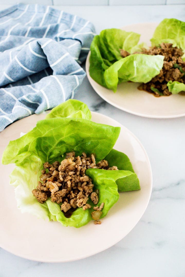 PF Chang's Chicken Lettuce Wraps Copycat Recipe Plated