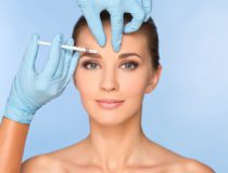 Beauty woman giving botox injections