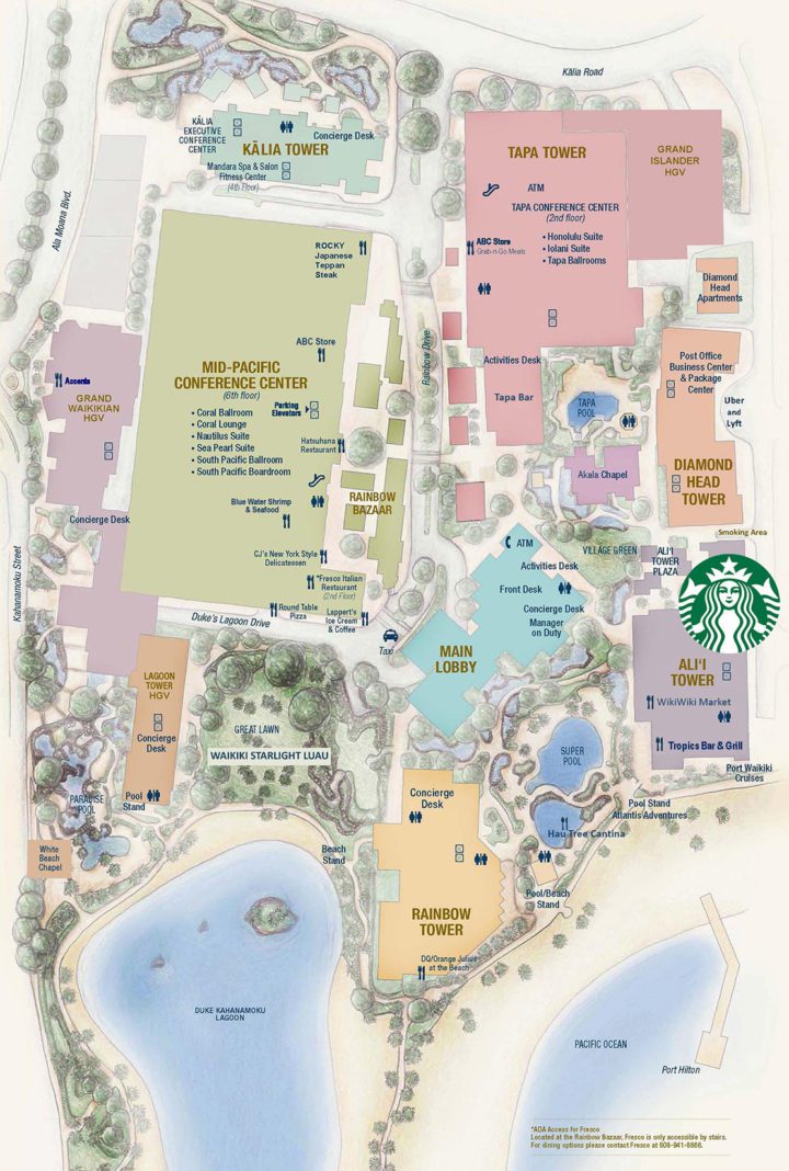 Hilton Hawaiian Village Resort Map