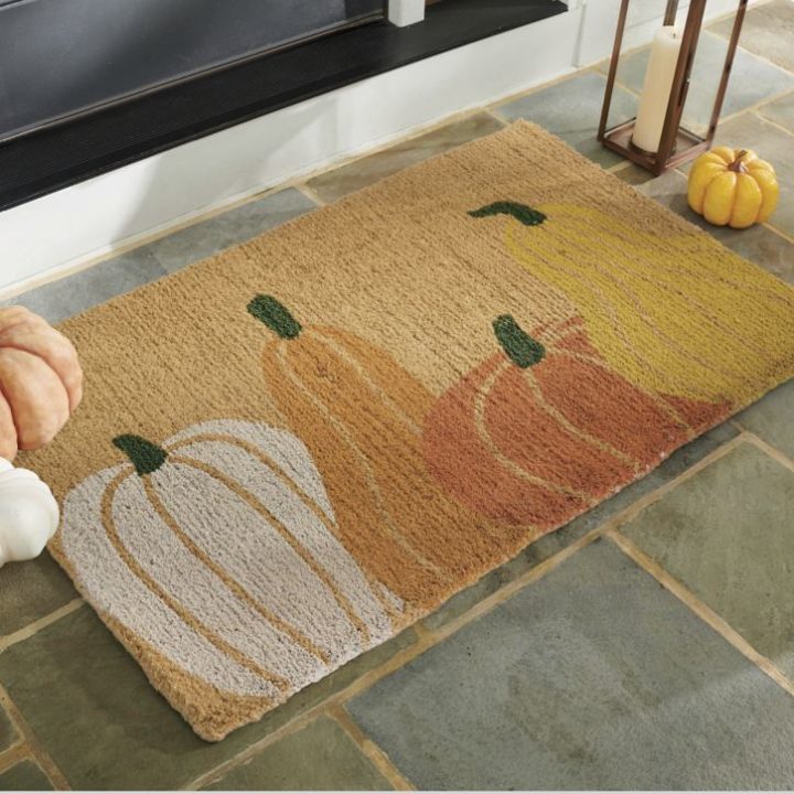 Grandin Road Pumpkin Door Mat