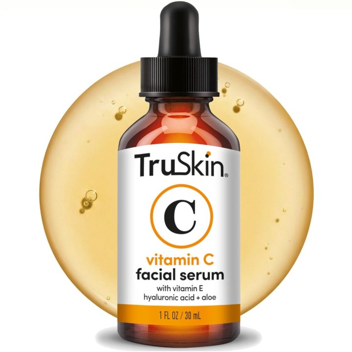 TruSkin Vitamin C Serum for Face – Anti Aging Face Serum with Hyaluronic Acid & Vitamin E – Brightening Formula for Improving Appearance of Dark Spots Fine Lines & Wrinkles – All Skin Types fl oz