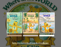 Eli the Flag Belly Bear by Kristen Marotte